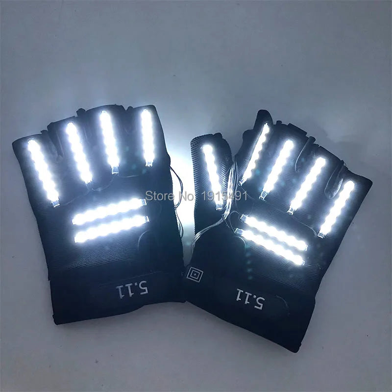 LED glow Cap gloves and LED sunglasses with Flashing function glow props good for Nightclub, ball show, bar show