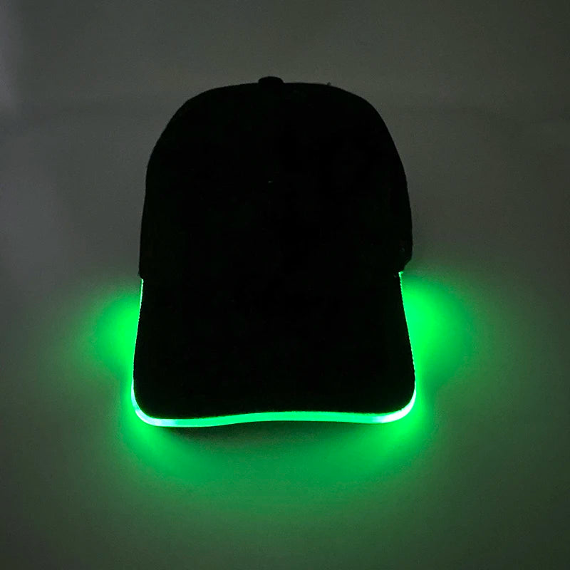 Christmas Popular Glowing Baseball Cap Dance Party Decorate LED Optical Fiber Baseball Cap Flashing On Rave Party
