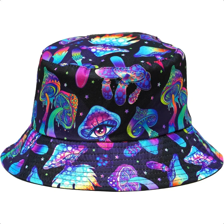 Rave Bucket Hat for Women Men Cute Bucket Hats Festival Hat Adjustable 50+ SPF Protection Rave Accories