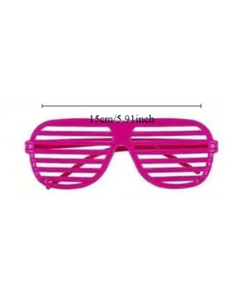 80s women's costume party costume set Neon pink leg warmers Head Belt Fishnet Gloves Earrings Sunglasses Retro party