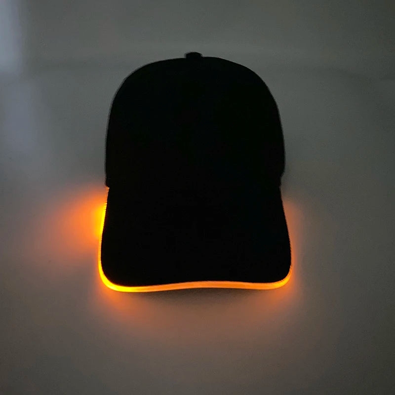 Christmas Popular Glowing Baseball Cap Dance Party Decorate LED Optical Fiber Baseball Cap Flashing On Rave Party
