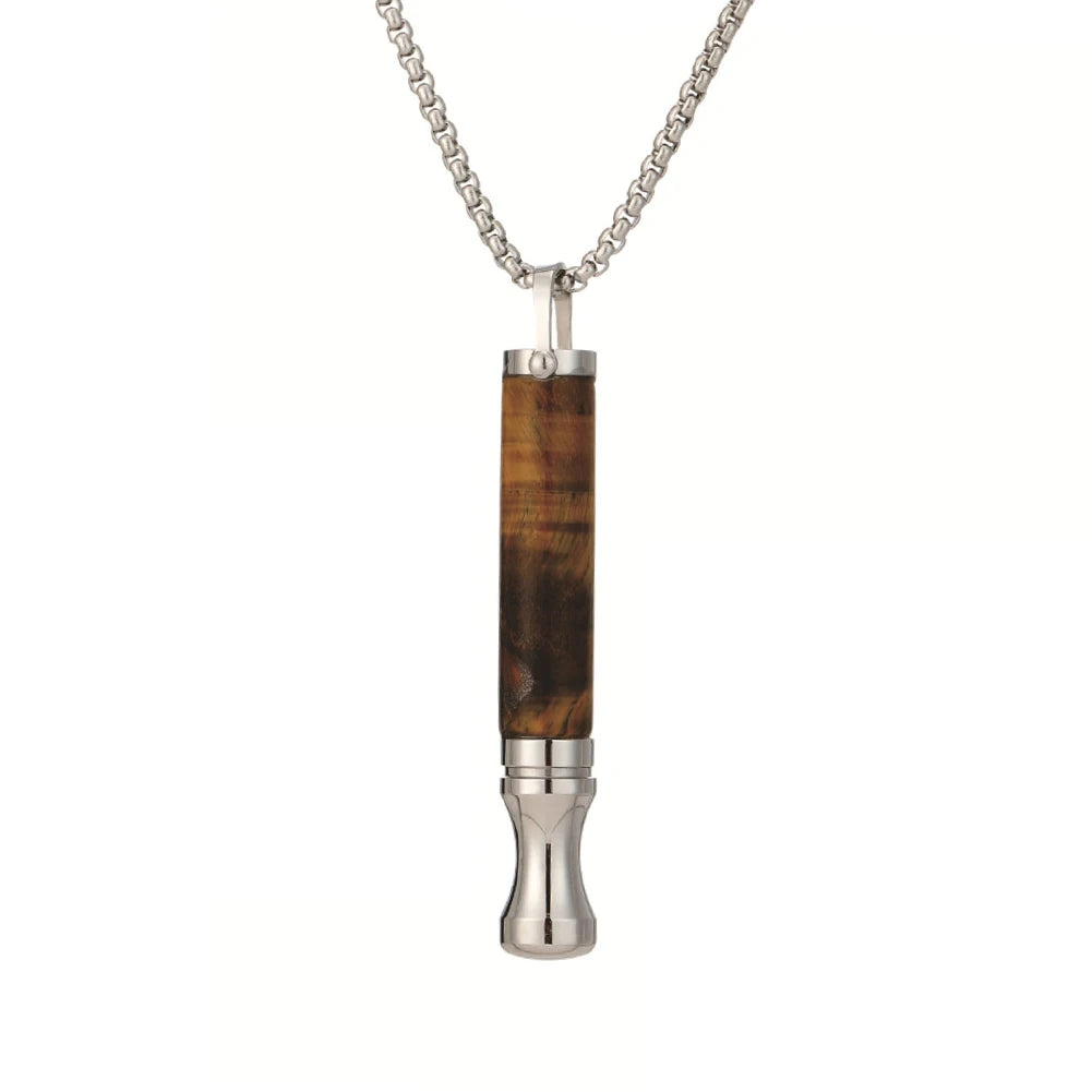 Stainless Steel Breathlace Necklace Quit Smoking Anxiety Relief Anti Vaping Necklace Breathing Necklace For Anxiety Meditation