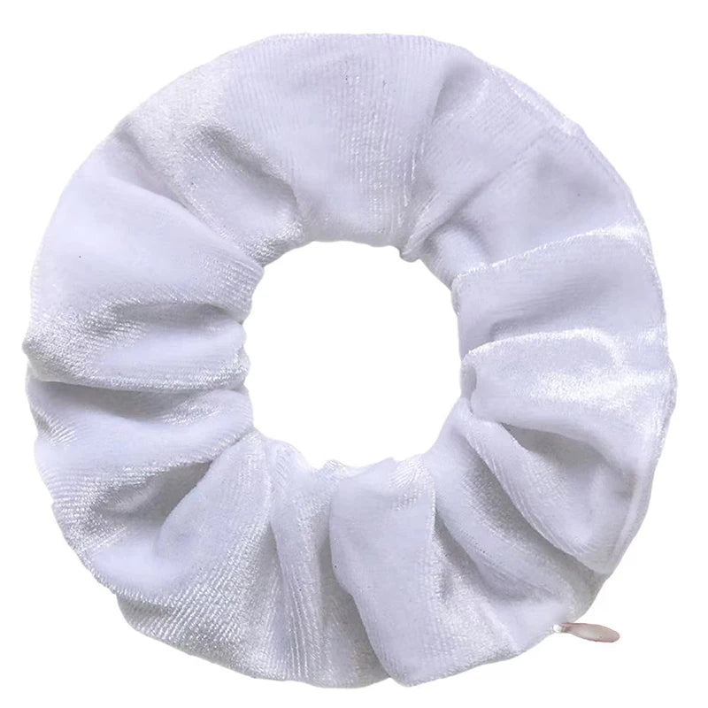 1PC Portable Hidden Safe Sight Secret Hair Tie Storage Case Hair Scrunchie With Zipper Hide Key Cash Jewelry Hair Accessories