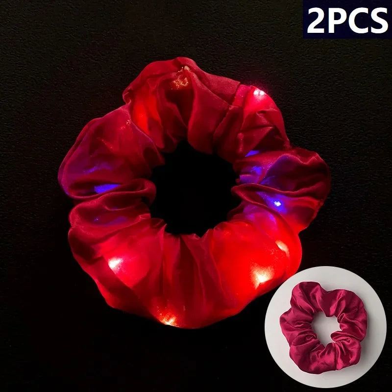 2PCS Glow in The Dark Led Headband Luminous Headbands Party Festival Wedding Accessories Flower Crown with Led Lights SG09