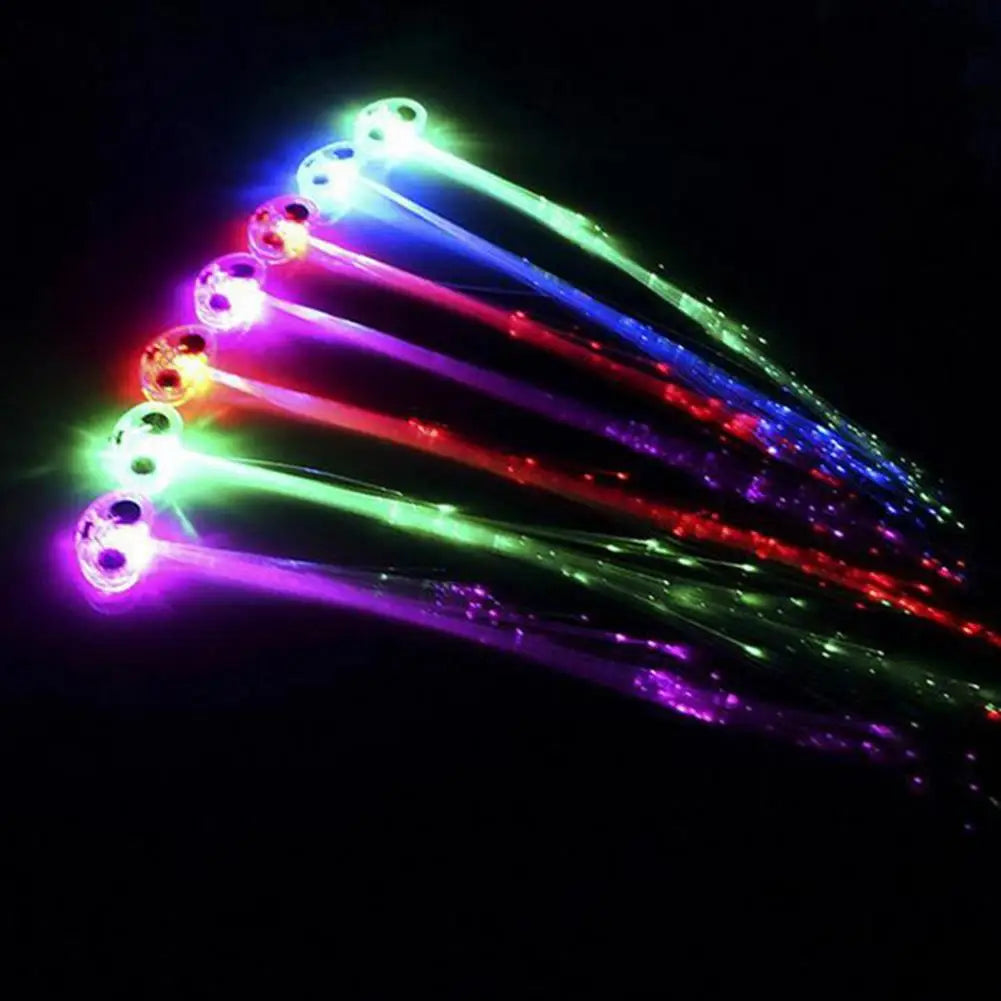 1PC Glowing Flash Wigs Hair Braided Clip Hairpin LED Luminous Hair Clips Women Hair Decoration Hairpin Hair Accessories
