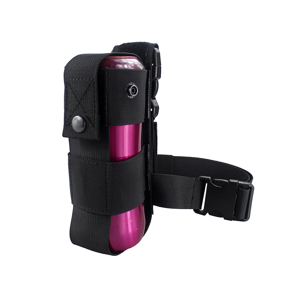 Tactical Drop Leg Pepper Spray Holder Fits MK9 Water Bottle Holster Adjustable Thigh Water Sleeve Bag Bottle Holder Open Top