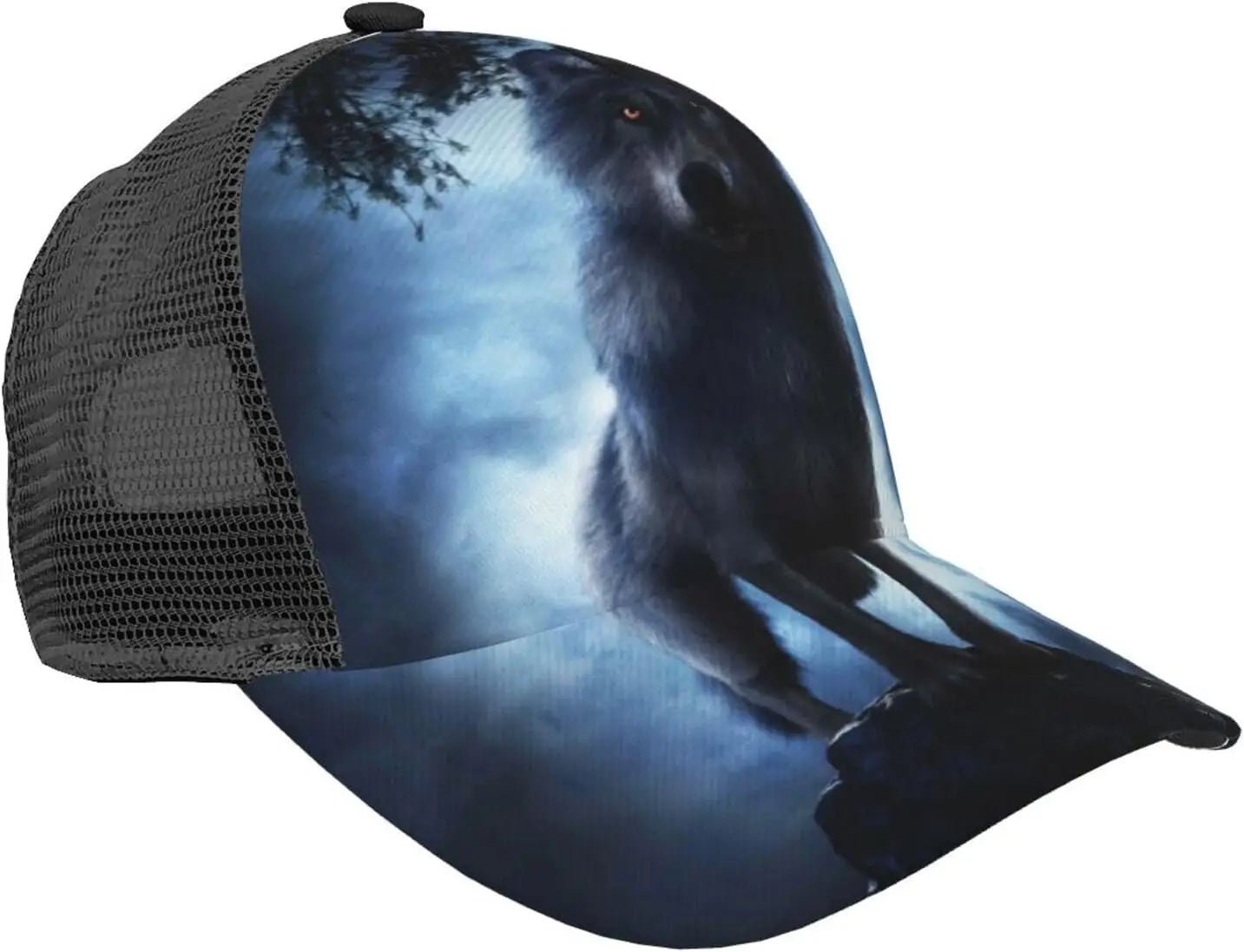 Ponytail Baseball Cap for Women Men Adjustable Mesh Trucker Ponycap Quick Drying Sport Hat-Leopard Neon Rainbow Gradient