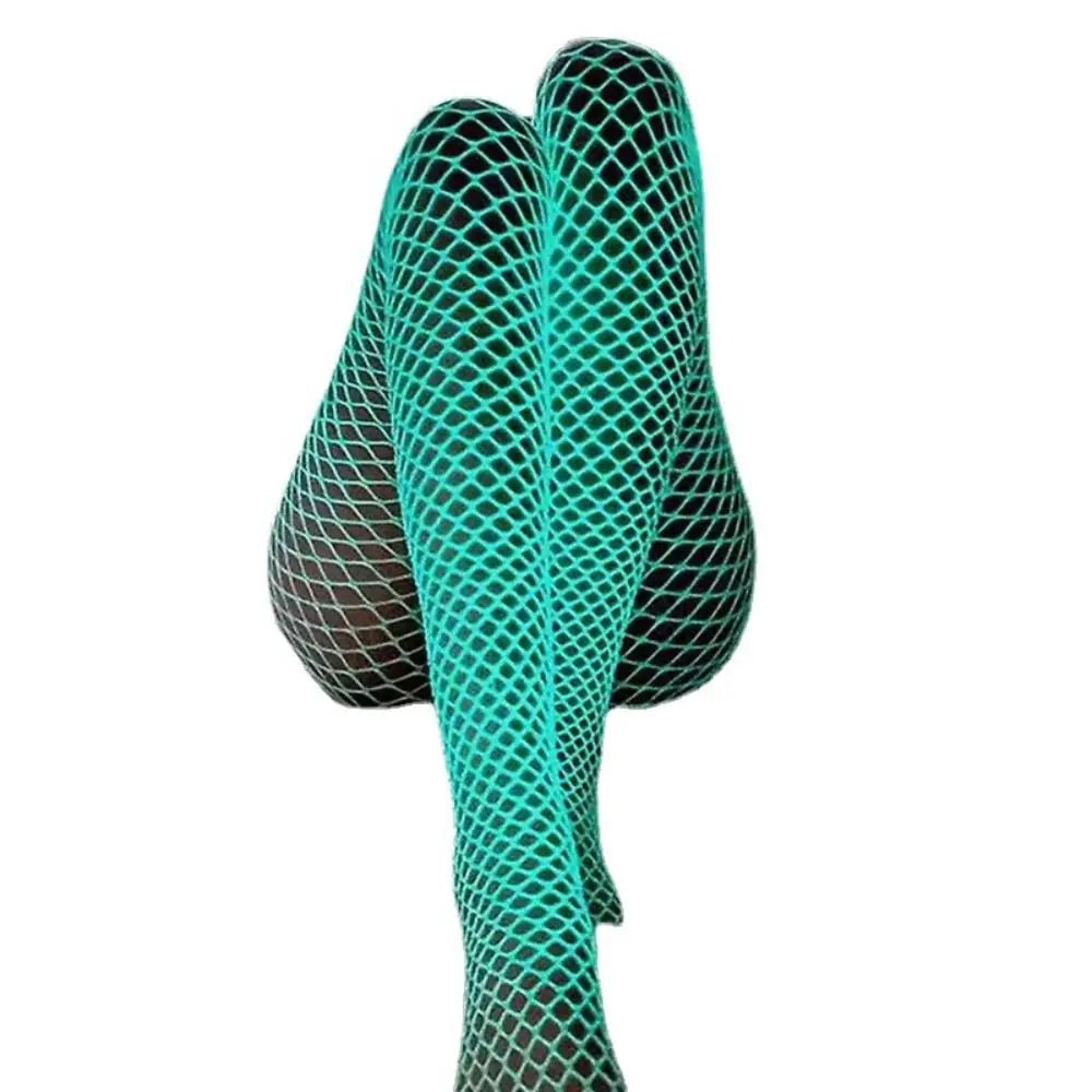 Japanese Nylon Hollow Out Breathable Comfortable Women Tights Female Fishnet Stockings Luminous Tights Noctilucence Pantyhose