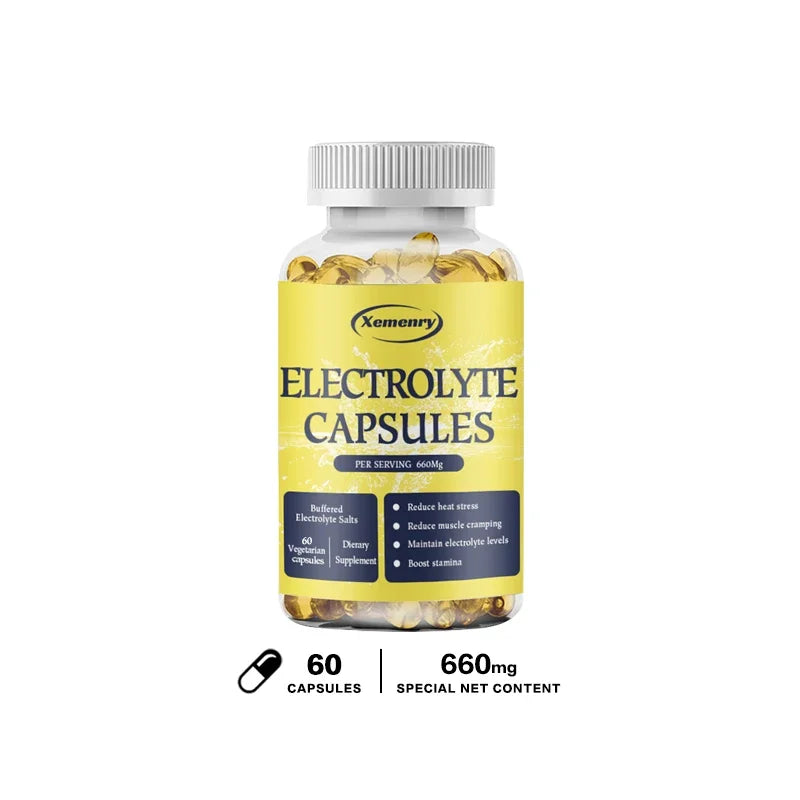 Premium Electrolyte Capsules - Salt Pills and Electrolytes for Leg Cramp Relief, Sports Recovery, Hiking Essentials Supplement