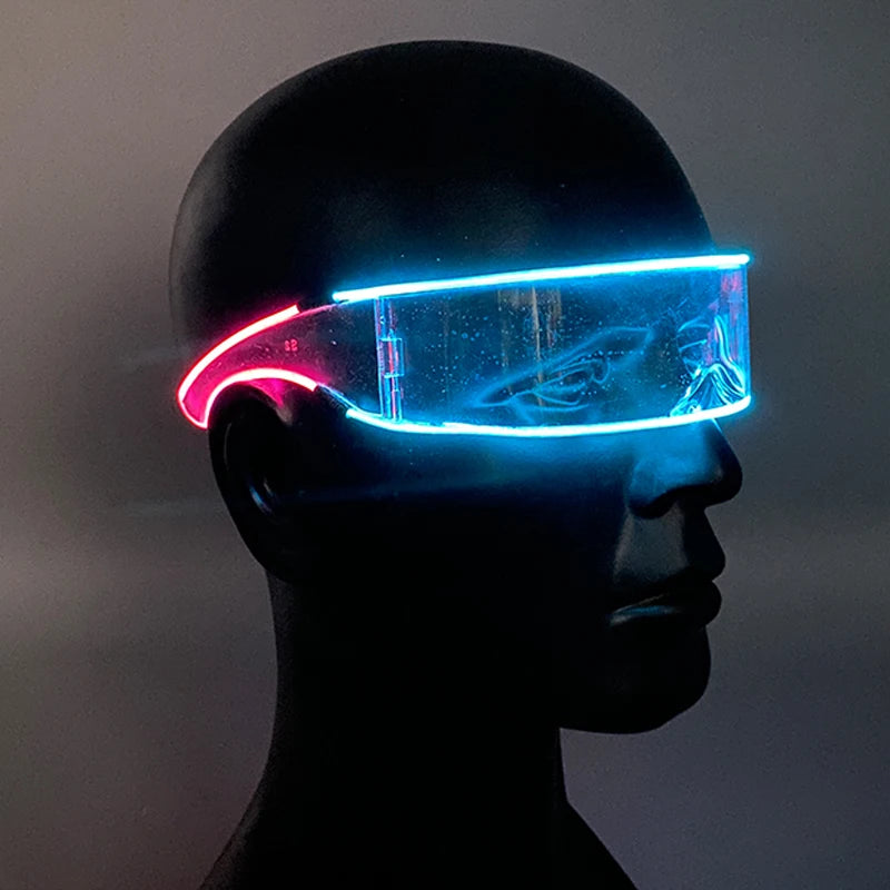 Colorful Transparent Glowing EL Wire Glasses with Wireless Controller Flashing Rave Wedding Glow Party Supplies Luminous Glasses