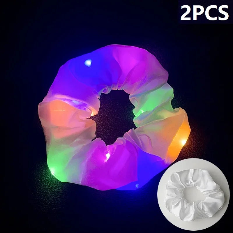 2PCS Glow in The Dark Led Headband Luminous Headbands Party Festival Wedding Accessories Flower Crown with Led Lights SG09
