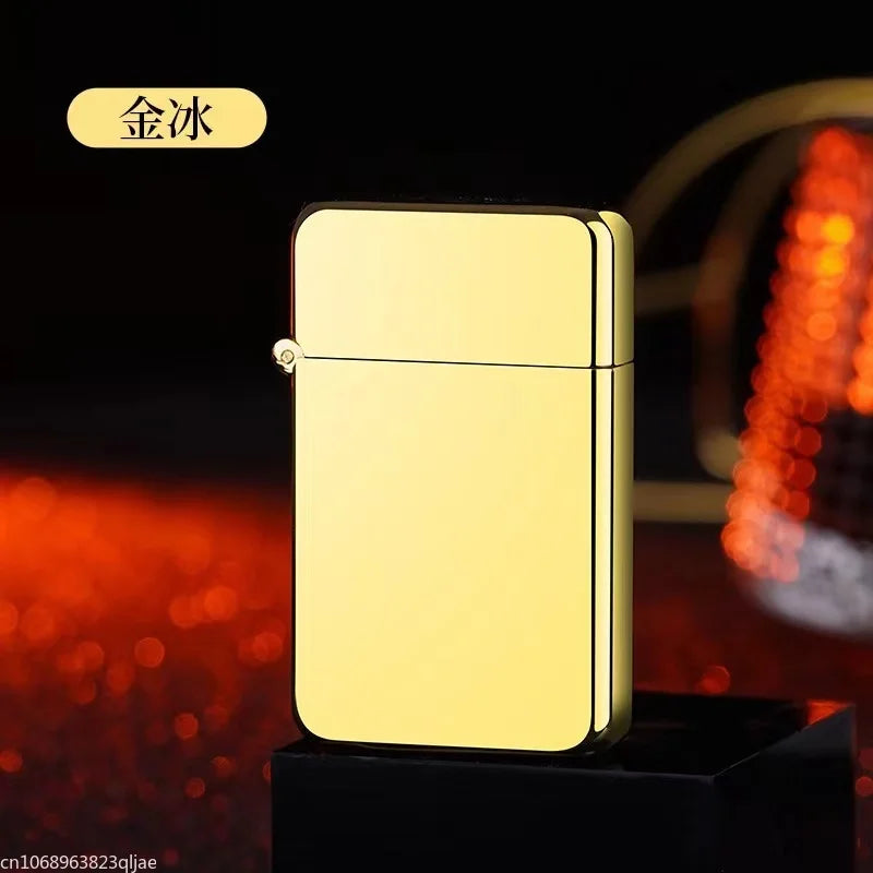 Metal Jet Red Flame Lighter Luminous Cigar Lighter Refillable Butane Adjustable Flame Portable Windproof Gas Lighter Men's Gifts