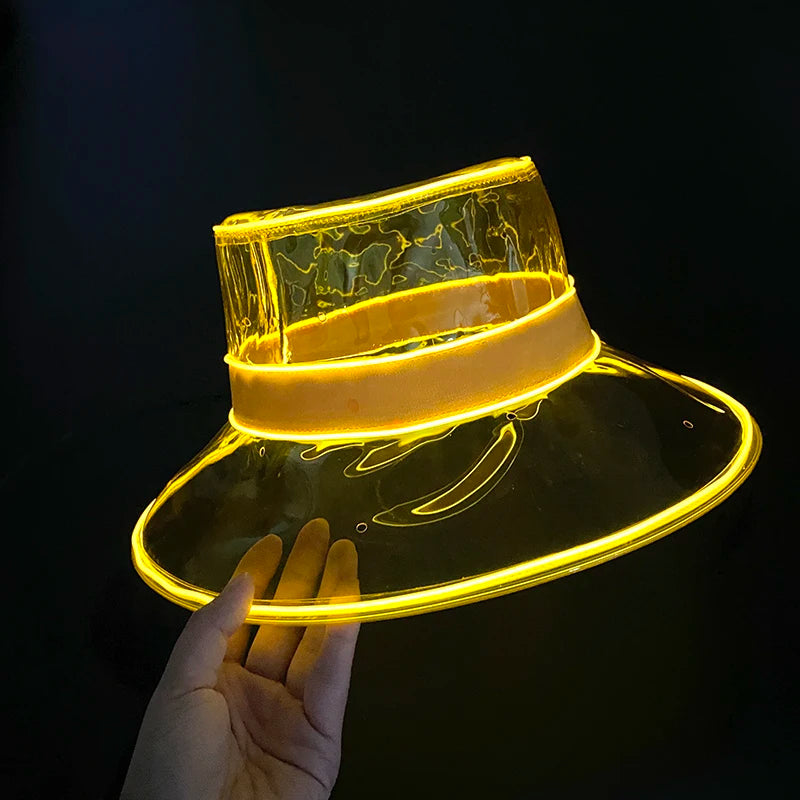 LED Fishermen Caps Outing Beach Concert NightClub Rave Fashion Accessories Girlfriend Gifts Luminous Leisure Bucket Hats