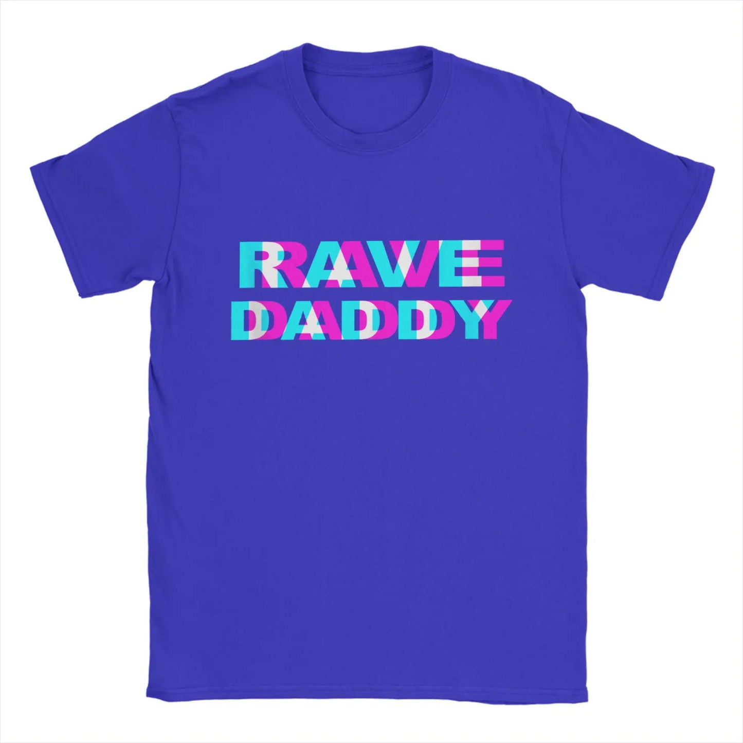 Casual Rave Daddy T-Shirts Men Round Collar 100% Cotton T Shirt Short Sleeve Tees 4XL 5XL 6XL Clothes
