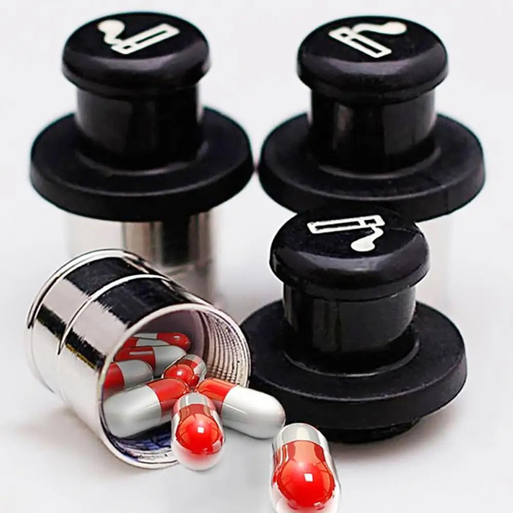 Metal Pill Case Box Metal Car Lighter Shaped Safe Secret Privacy Stash Hidden Pill Box Container Hidden Compartment Container