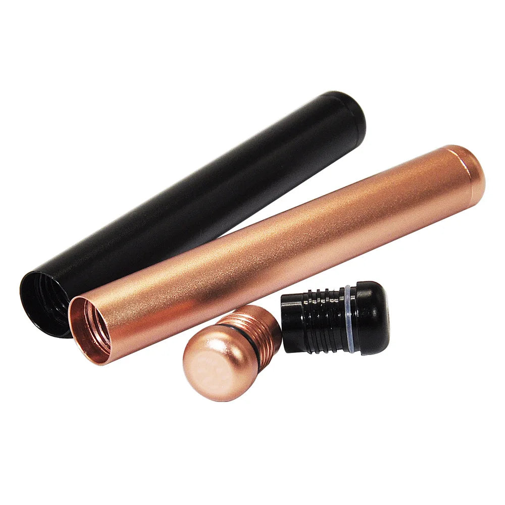 110MM Aluminum Airtight Container Pre-roll Travel Storage Tube Cone Holder Smell Odor Proof Waterproof Smoking Accessories