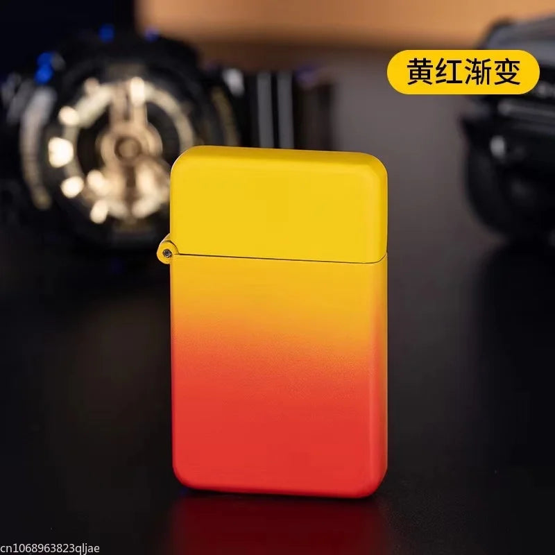 Metal Jet Red Flame Lighter Luminous Cigar Lighter Refillable Butane Adjustable Flame Portable Windproof Gas Lighter Men's Gifts