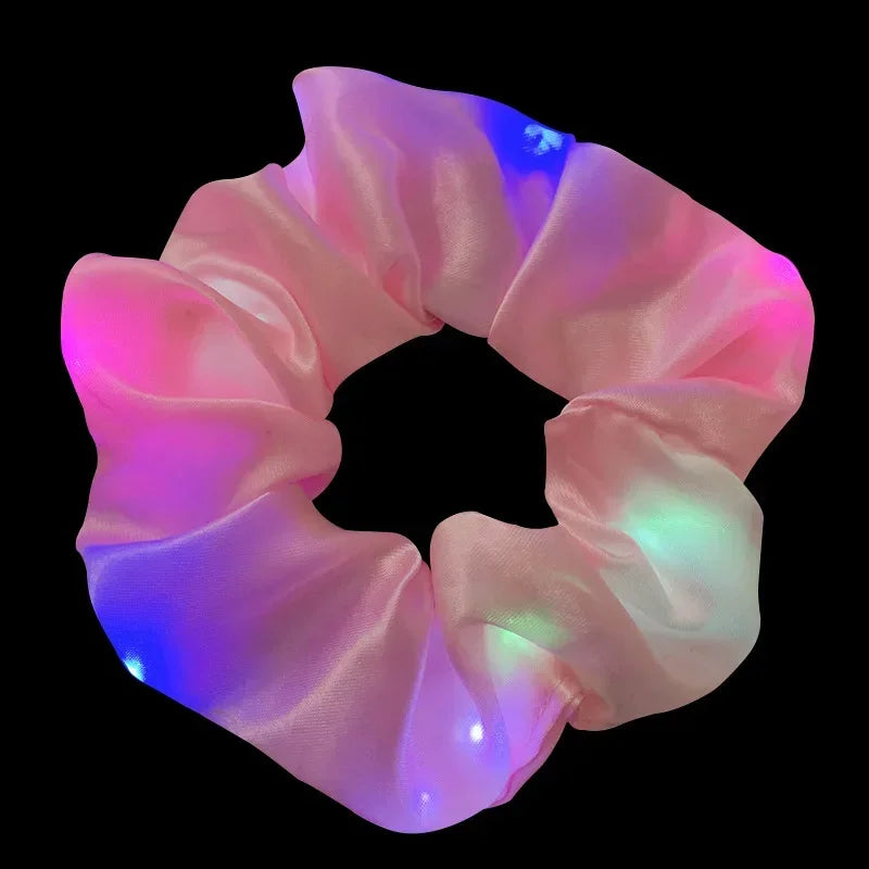 Glow Hair Braid Glasses Blink Bow Light Curly Party Clown Explosion Wig Cosplay Birthday Costume Christmas Halloween Festival