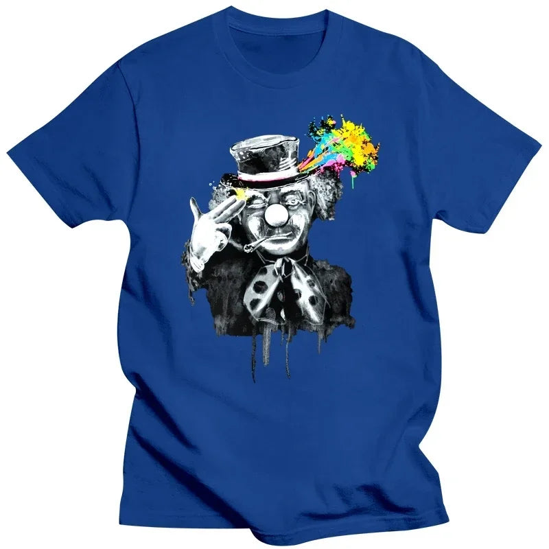 Mens New Clothing Summer Cotton Free mind - psychedelic shirt rave tee Glowing Dark UV black light psy EDM