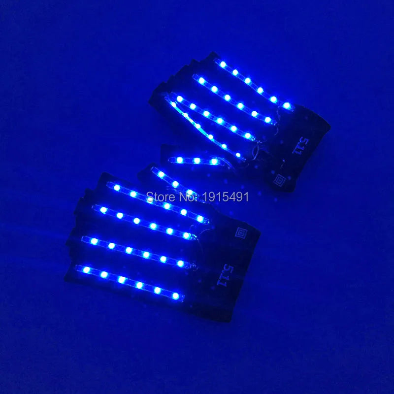 LED glow Cap gloves and LED sunglasses with Flashing function glow props good for Nightclub, ball show, bar show