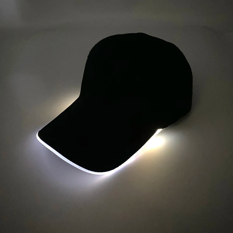 Christmas Popular Glowing Baseball Cap Dance Party Decorate LED Optical Fiber Baseball Cap Flashing On Rave Party