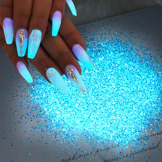 10g/Bag Halloween Ultra-Bright Nail Luminous Sequins Blue/Green/Glow Nail Powder 4-Cols Face/Body/Eye shadow Party Glitter Flake