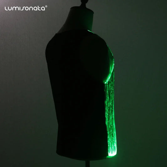 LED Luminous Shirt Vest Top Men Nightclub Party DJ Rave Outfit Hip Hop Dance Clothes Carnival Stage Show Costume 2024 Fancy