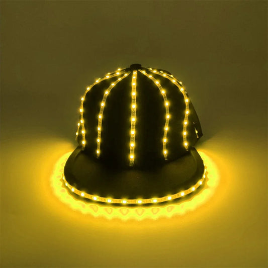 LED glow Cap gloves and LED sunglasses with Flashing function glow props good for Nightclub, ball show, bar show