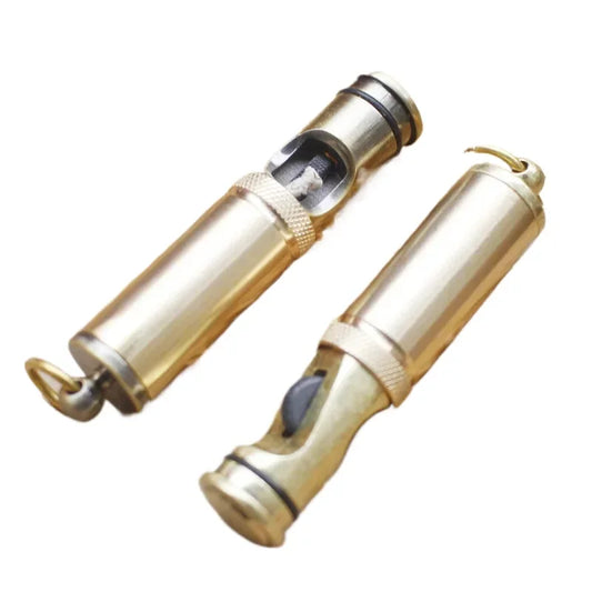Vape Retro Torch Lighter Flint Brass Kerosene Oil Tube Lighter Cigarette Gasoline Windproof Outdoor Tools Men's Gift