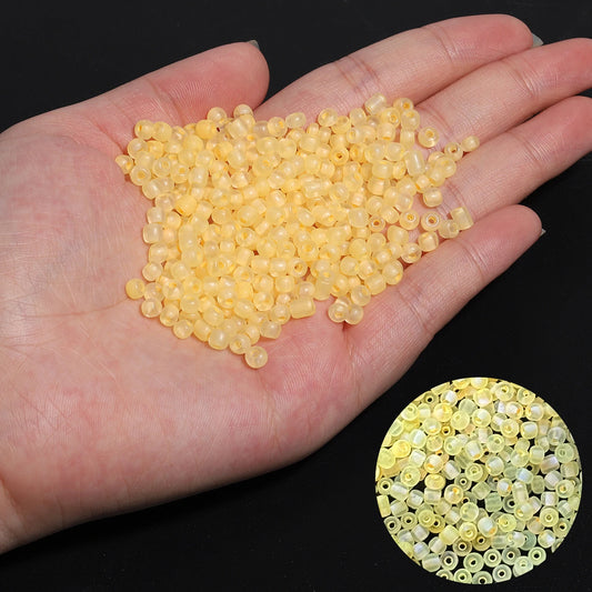 350pcs/box 4mm Strong Luminous Glass Seed Beads Colorful Loose Spacer Beads For Jewelry Making DIY Fashion Bracelet Necklace