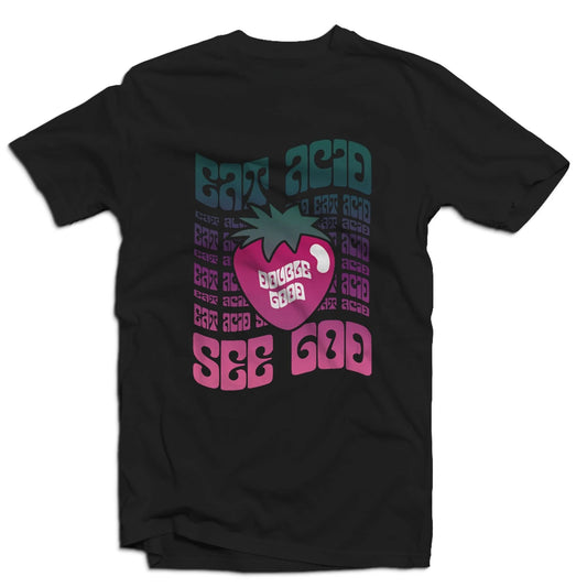 Eat Acid See God LSD House Music Rave Men's T-Shirt Unisex T-Shirt Summer Casual Cotton Printed Tshirt y2k Street Style Harajuku