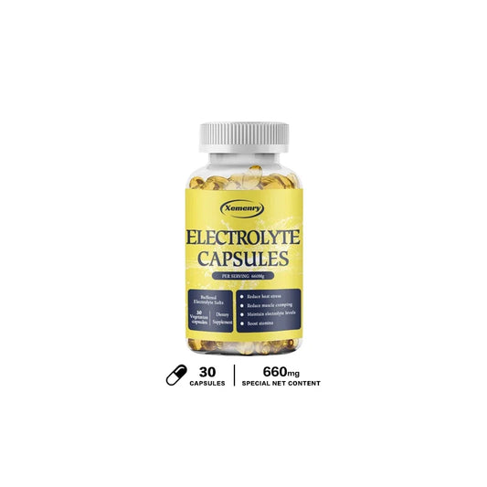 Premium Electrolyte Capsules - Salt Pills and Electrolytes for Leg Cramp Relief, Sports Recovery, Hiking Essentials Supplement