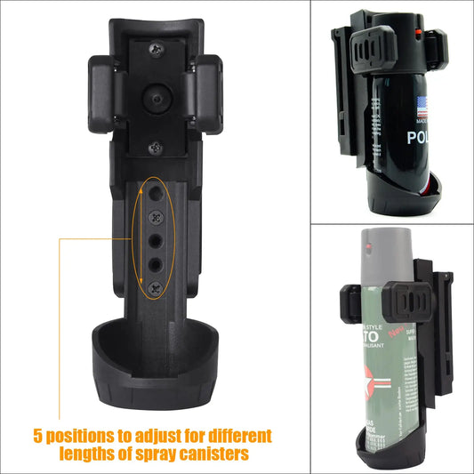 Tactical Pepper Spray Holster Polymer Duty OC Spray Holder 360 Rotating Quick Draw Pepper Pouch for MK4 Pepper Spray