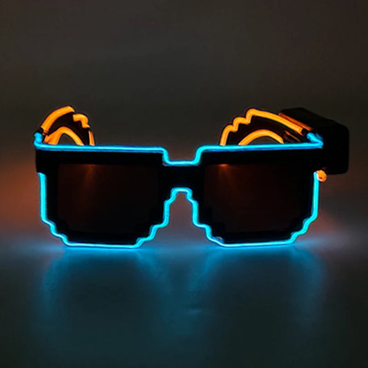 New Design Portable Convenient Wireless Luminous Sunglasses Fashion Lighting EL Wire Glasses Glowing For Music Night Club Party