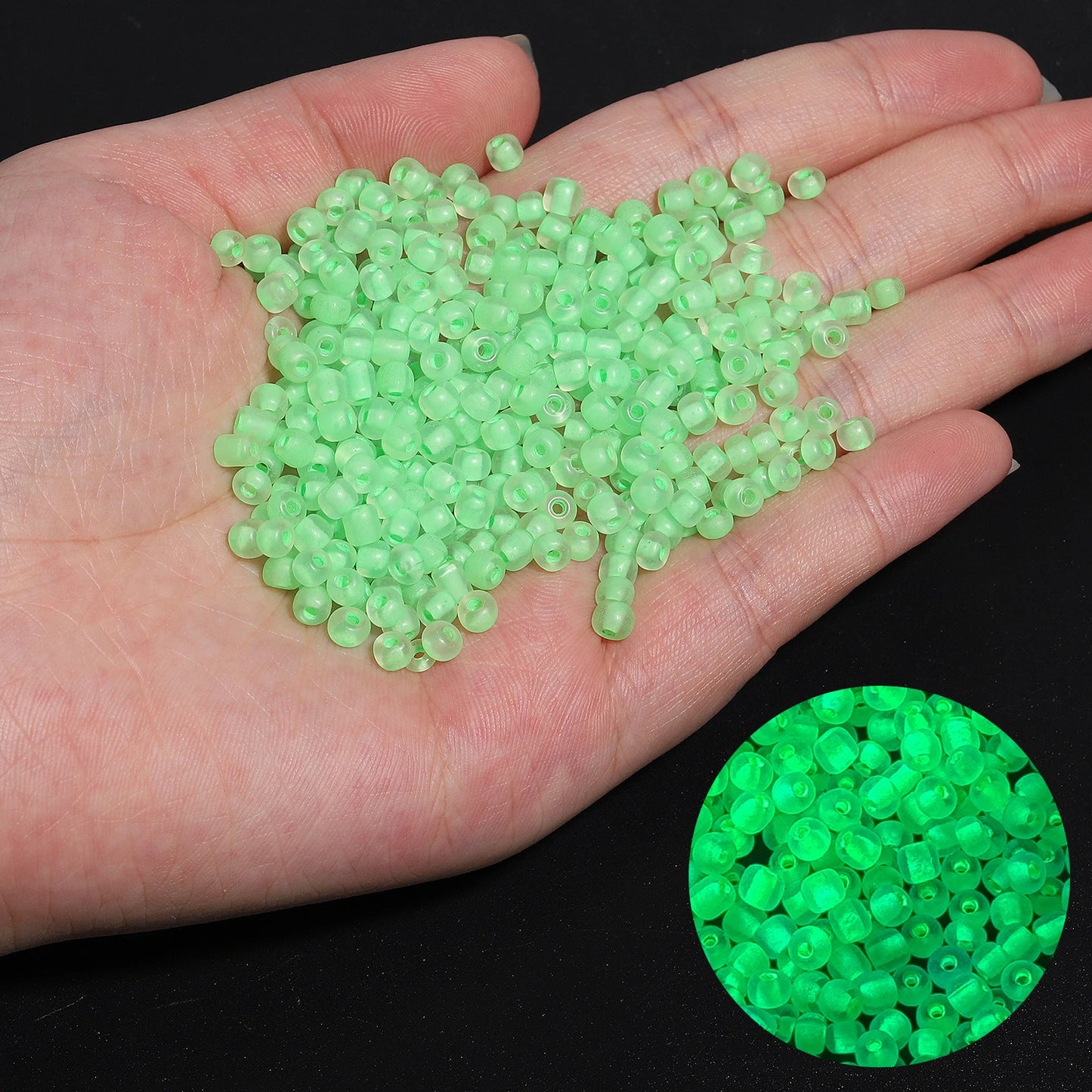 350pcs/box 4mm Strong Luminous Glass Seed Beads Colorful Loose Spacer Beads For Jewelry Making DIY Fashion Bracelet Necklace