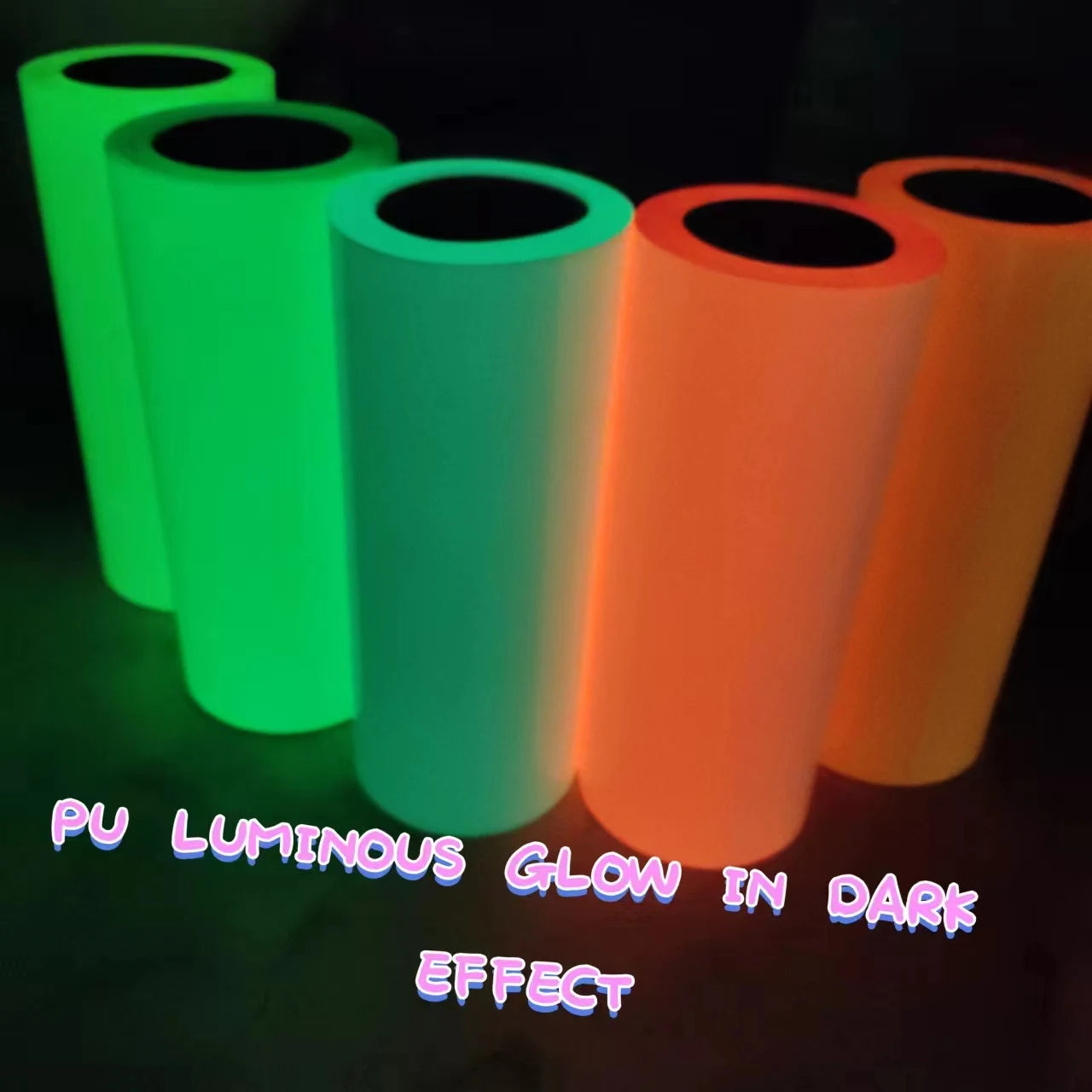Free Shipping 1 Sheet 30cmx20cm Luminous Heat Transfer Vinyl Glow In Dark Noctilucent Heat Press Machine Tshirt Iron On HTV