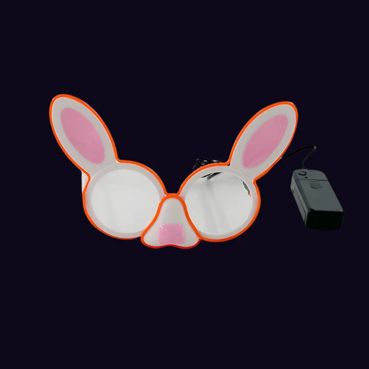 Rabbit Eyeglasses Fashion Glasses Glowing For Night  Neon Glasses For Boys Girls Decor