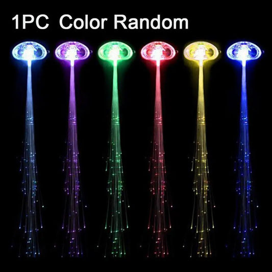 1PC Glowing Flash Wigs Hair Braided Clip Hairpin LED Luminous Hair Clips Women Hair Decoration Hairpin Hair Accessories