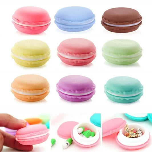Cute Candy Pill Case Candy Color For Pill 6 Colors Pill Organizer Medicine Box Drugs Pill Container Round Plastic Splitter