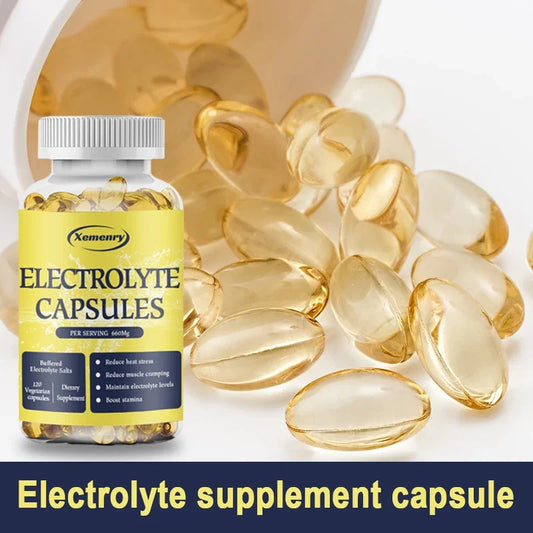 Premium Electrolyte Capsules - Salt Pills and Electrolytes for Leg Cramp Relief, Sports Recovery, Hiking Essentials Supplement