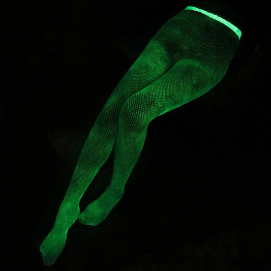Japanese Nylon Hollow Out Breathable Comfortable Women Tights Female Fishnet Stockings Luminous Tights Noctilucence Pantyhose