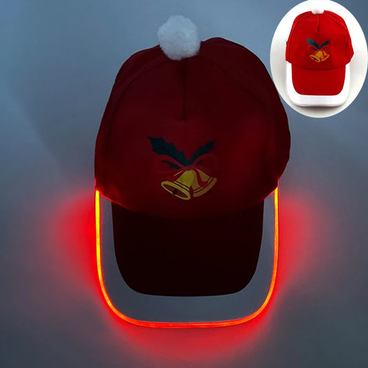 Christmas Popular Glowing Baseball Cap Dance Party Decorate LED Optical Fiber Baseball Cap Flashing On Rave Party