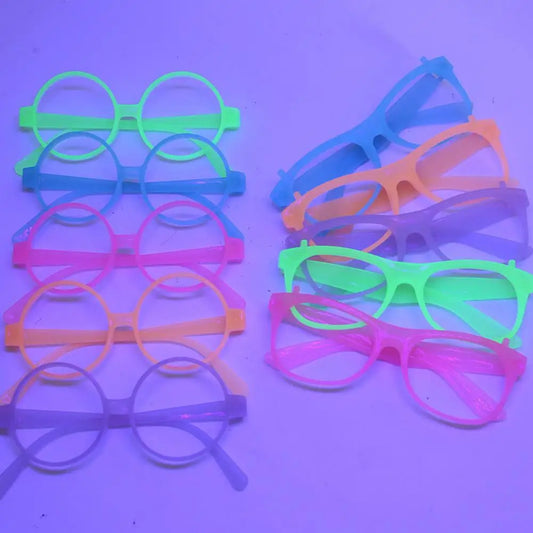 Reusable Glow Eyewear Neon Rave Accessories Neon Glow Glasses Party Supplies for Birthday Wedding Decorations Uv Black Light