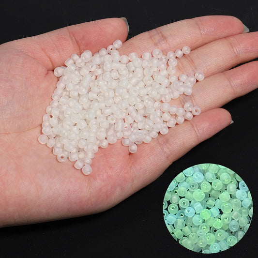350pcs/box 4mm Strong Luminous Glass Seed Beads Colorful Loose Spacer Beads For Jewelry Making DIY Fashion Bracelet Necklace