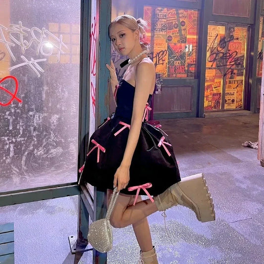 Rose Kpop Idol Clothes Women Birthday Dress Stage Performance Costume Concert Outfits Rave Wear Music Festival Clothing JL4532