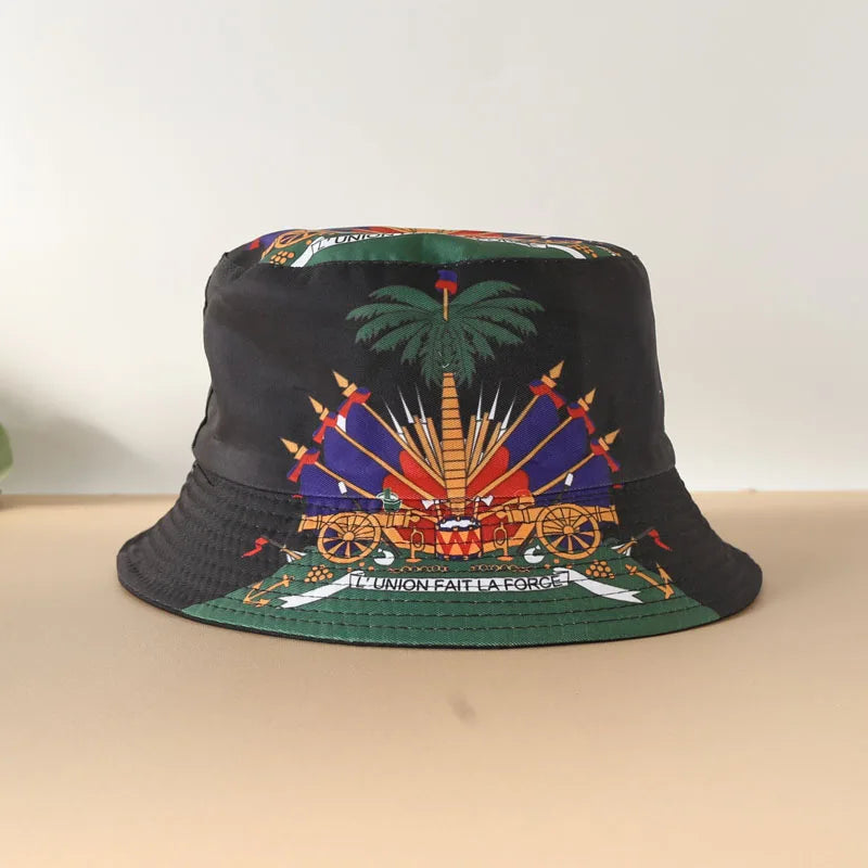 Rainbow Love Printed Reversible Bucket Hat European and American Men Fashionable Versatile Basin Hat Outdoor Sunshade Hat Women