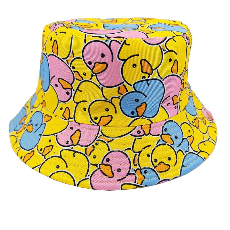 Graffiti bucket hat double-sided wearing retro sunshade sunscreen hat men and women outdoor versatile hip-hop printed pot hat