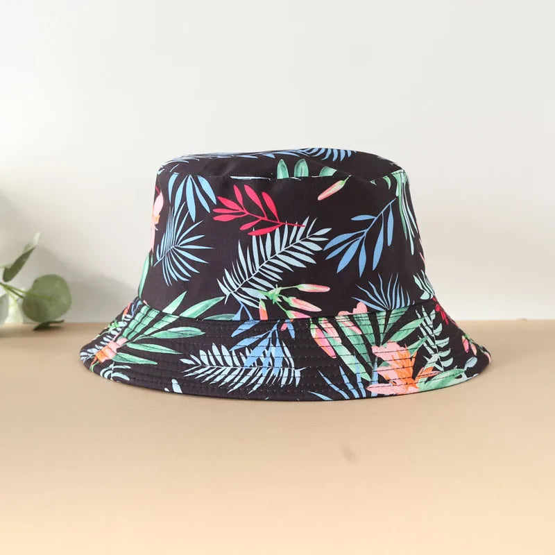 Rainbow Love Printed Reversible Bucket Hat European and American Men Fashionable Versatile Basin Hat Outdoor Sunshade Hat Women