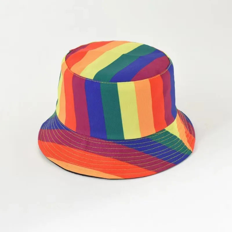 Graffiti bucket hat double-sided wearing retro sunshade sunscreen hat men and women outdoor versatile hip-hop printed pot hat