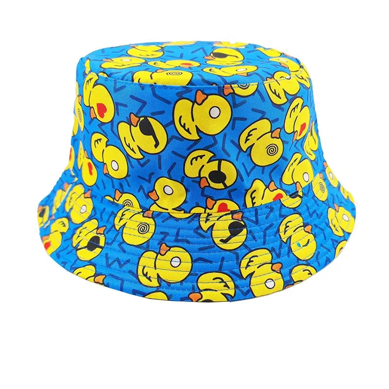 Graffiti bucket hat double-sided wearing retro sunshade sunscreen hat men and women outdoor versatile hip-hop printed pot hat